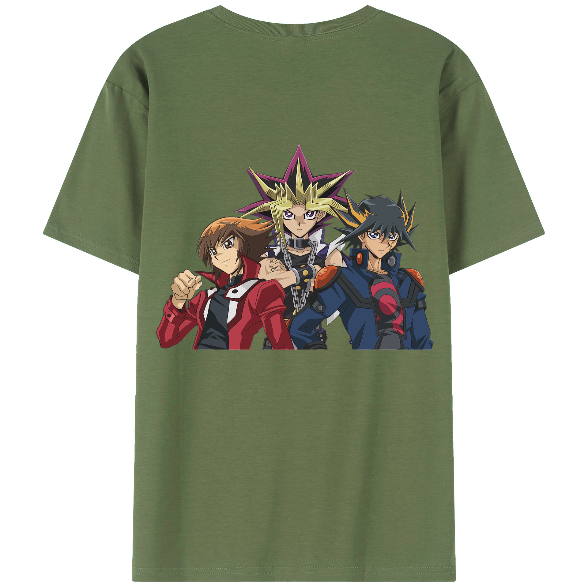 （画像用） 遊☆戯☆王 Yu-Gi-Oh! 綿100％ メンズ半袖Tシャツ（バックプリント） 通気性